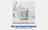 Storage Box, Double Fastener, Steel Frame, Thick Canvas, Moisture-Resistant, Wardrobe Organizer