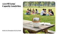 304 Stainless Steel Double-Tier Vacuum Insulated Food Container, Large Capacity, Portable Lunch Container, Student Soup Bowl