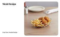 Oval Iron Wire Basket, Food Serving Tray, Creative USA Design, French Fries