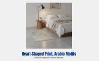 Couple Carpet, Rectangular Prayer Rug, Non-Slip, Modern Design, Living Room or Bedroom, Printed Polyester