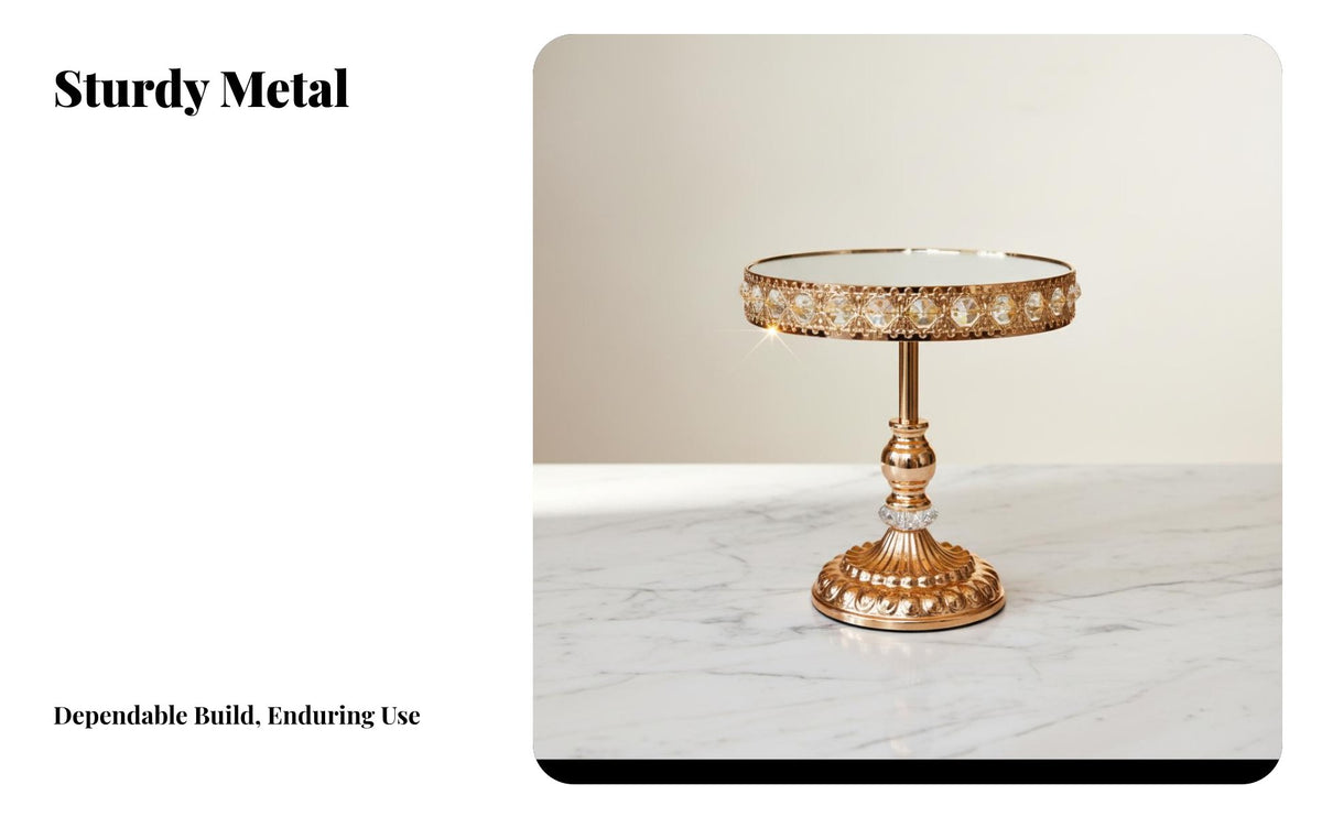European Glass Dessert Stand, High Foot Tray, Luxury Tea Display Rack
