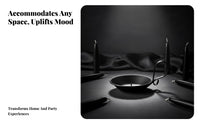 Large Candle Holder, Black Matte Iron, Handle, Minimalist Western Design, Banquet Hotel Table