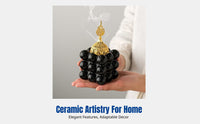 Luxury Square Ceramic Incense Burner, European design, Living Room Decor, Middle Eastern event