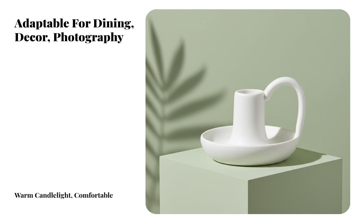 Ceramic Candle Holder, Nordic Minimalist, Modern Table Decor, Creative Accent
