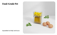 Double-Layer Refrigerator Side Door Storage Box, Kitchen Organizer, Poultry Holder, PET, Space-Saving, Transparent
