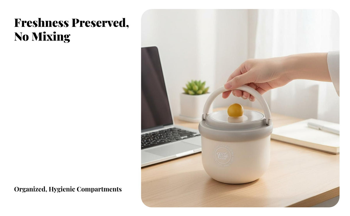 Stainless Steel Insulated Breakfast Container, Portable Soup Container, Handheld Lunch Box for Students, Office Workers