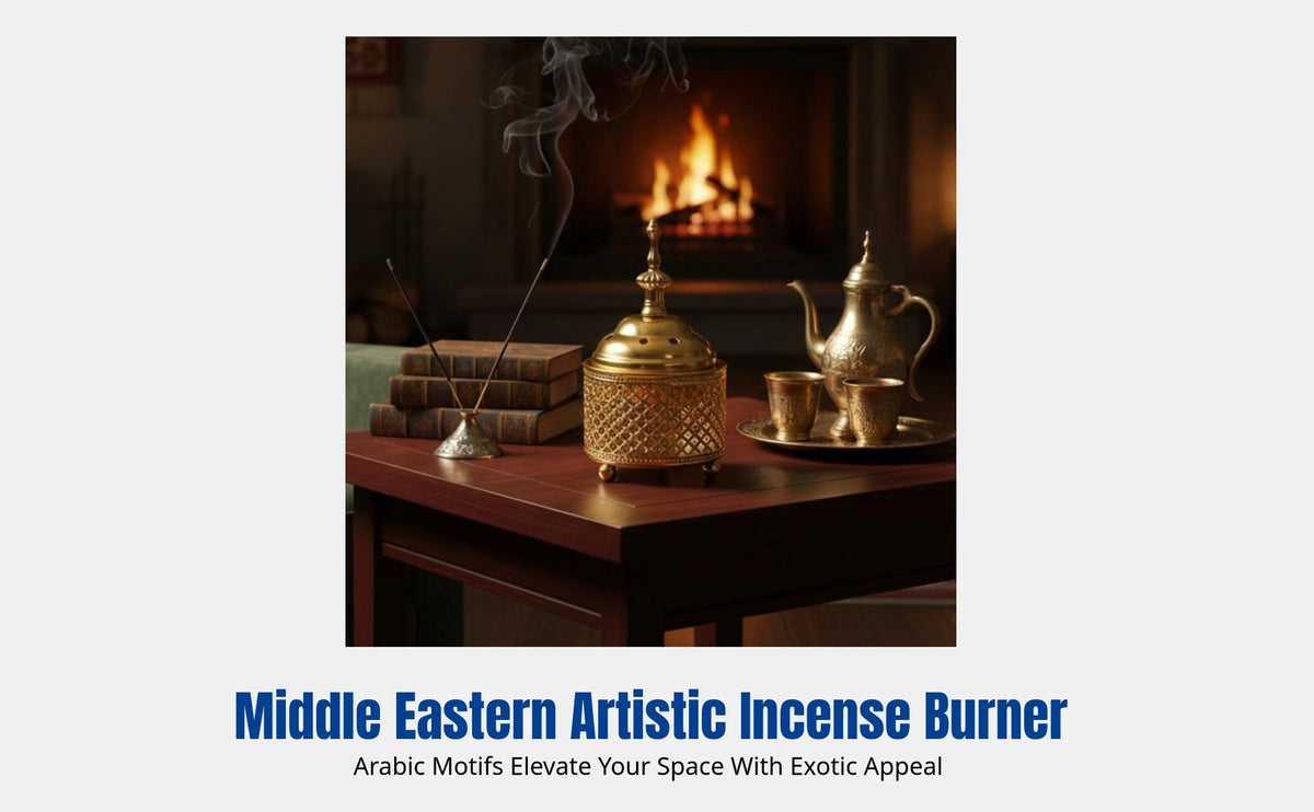 Incense Burner, Metal Charcoal Holder, Neoclassical, Middle Eastern Style