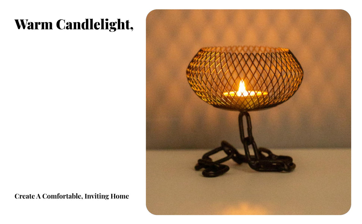Minimalist Iron Candle Holder, Nordic Lantern, Creative Table Decoration