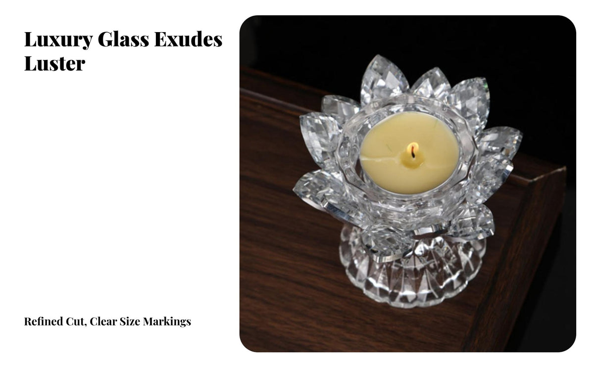 Arabian Incense Burner, Lotus Crystal Candle Holder, Gold Grain Base, Home Decor