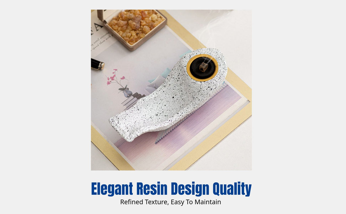 Modern Middle Eastern Resin Incense Burner, Boat-Shaped Home Decor