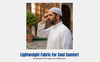 Men's Thin Mesh Kufi Cap, Breathable Nylon Cap, Summer Prayer Hat, Arab Style, Multi-Color