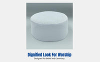 Breathable Mesh Muslim Prayer Cap for Men, Lightweight Cream Hat, Restaurant Duty Headwear