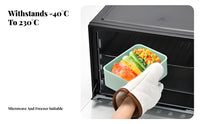 Outdoor Travel Silicone Food Storage Box, Leakproof, Microwave Safe