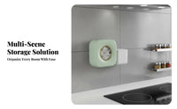 Wall-Mounted Organizer for Cling Film, Bathroom Shower Caps, Kitchen Bags