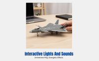 Fighter Jet Model, Alloy Stealth Aircraft, Desktop Display Toy, Light & Sound, Movable Parts, Collectible, Random Color