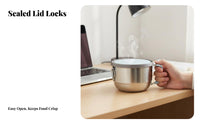 304 Stainless Steel Lunch Box, Insulated Fast Food Container with Lid, Bento Bowl for Home, Student Dormitory