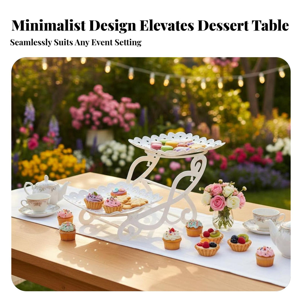 Three-Tier Cake Display Stand, Dessert Table Tray, Afternoon Tea Decor