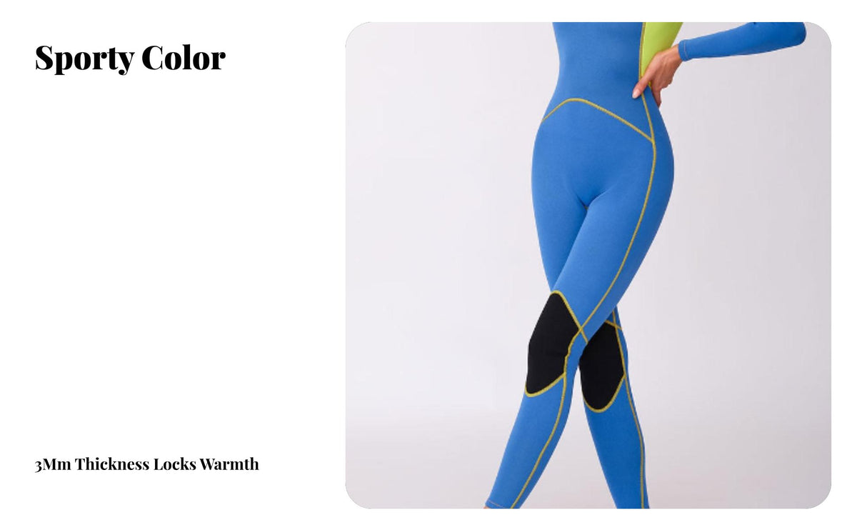 3mm Thickened Wetsuit, Women's Full full-length Swimsuit, Thermal, Sun Protection, Quick Dry, Winter Diving Suit