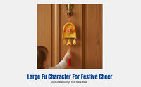 New Year Gold Dustpan Hanging Decoration, Chinese Style, Auspicious Gourd Ornament for Living Room, Housewarming