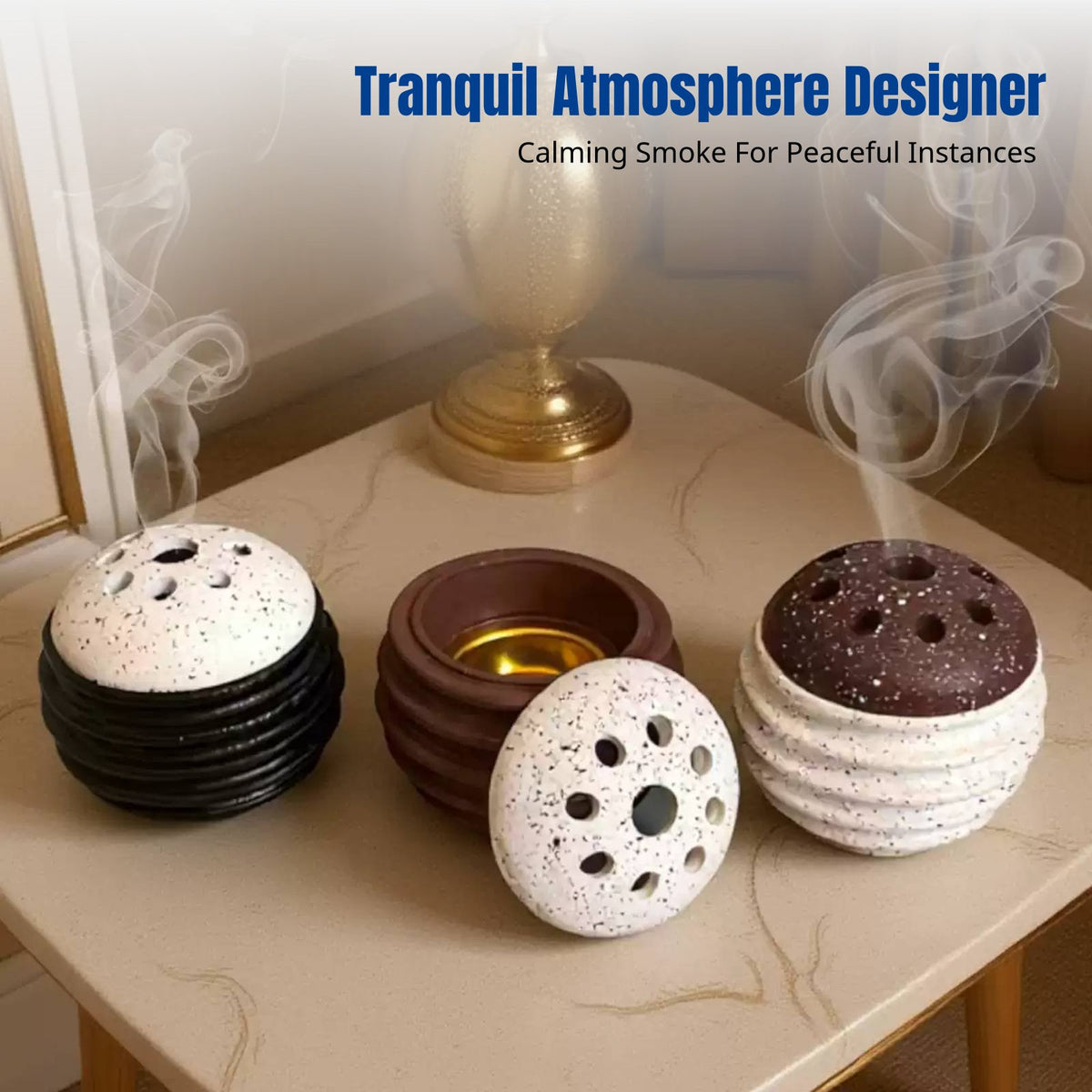 Modern Creative Multi-Hole Hexagonal Incense Burner, Spherical Design, Home Living Room Desktop, Middle Eastern Event, Handheld