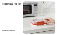 Large Capacity Bento Box, Leakproof Lunch Container, Microwave Compartment, Portable