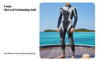 Wetsuit for Men & Women, Full torso Long Sleeve Swimsuit, Thermal Diving Suit, Rash Guard, Surfing Suit