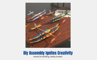 Rubber Band Powered Model Plane, DIY Soaring Plane Kit, Educational Assembly Toy
