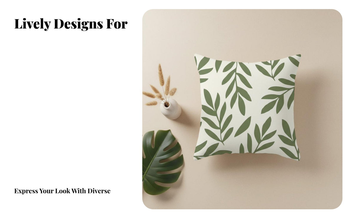 Geometric Print Coral Skin Plush Pillow Cover, Abstract Home Decor