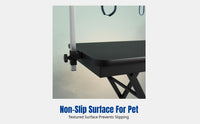 Foldable Pet Grooming Table, Non-Slip Surface, Dog Cat Bathing Desk, Space-Saving, Home Use