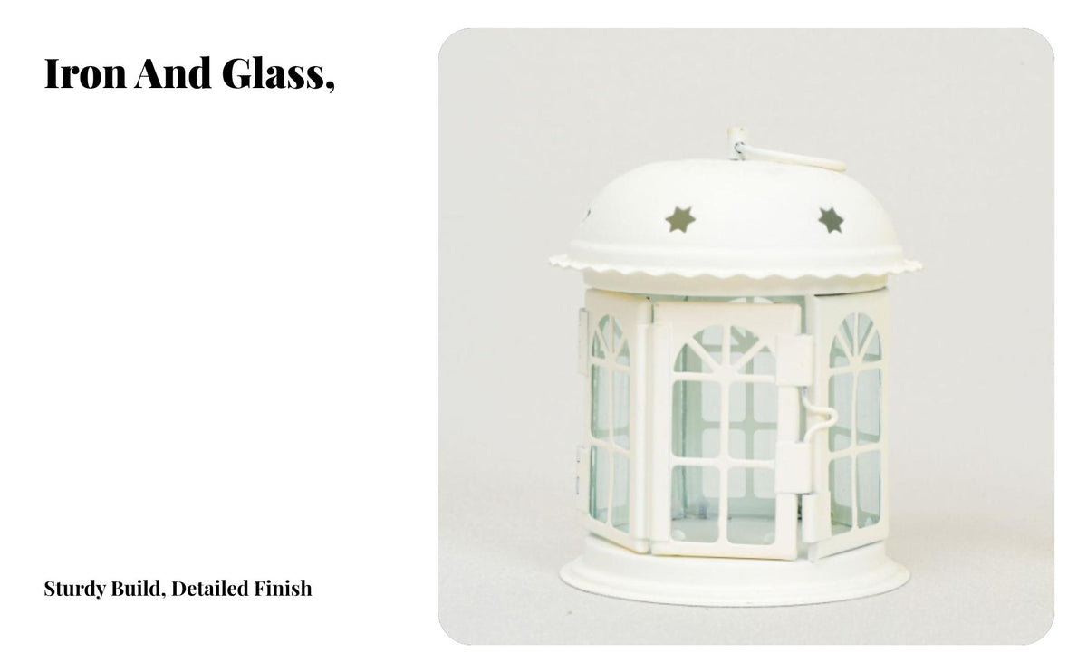 Vintage Iron Candle Holder, Windproof Lantern, European Style, Wedding Centerpiece