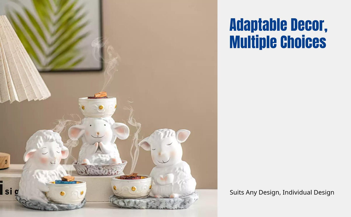 Eid al-Adha Resin Bakhoor Burner, Cute Sheep Incense Holder, Arabic Decor