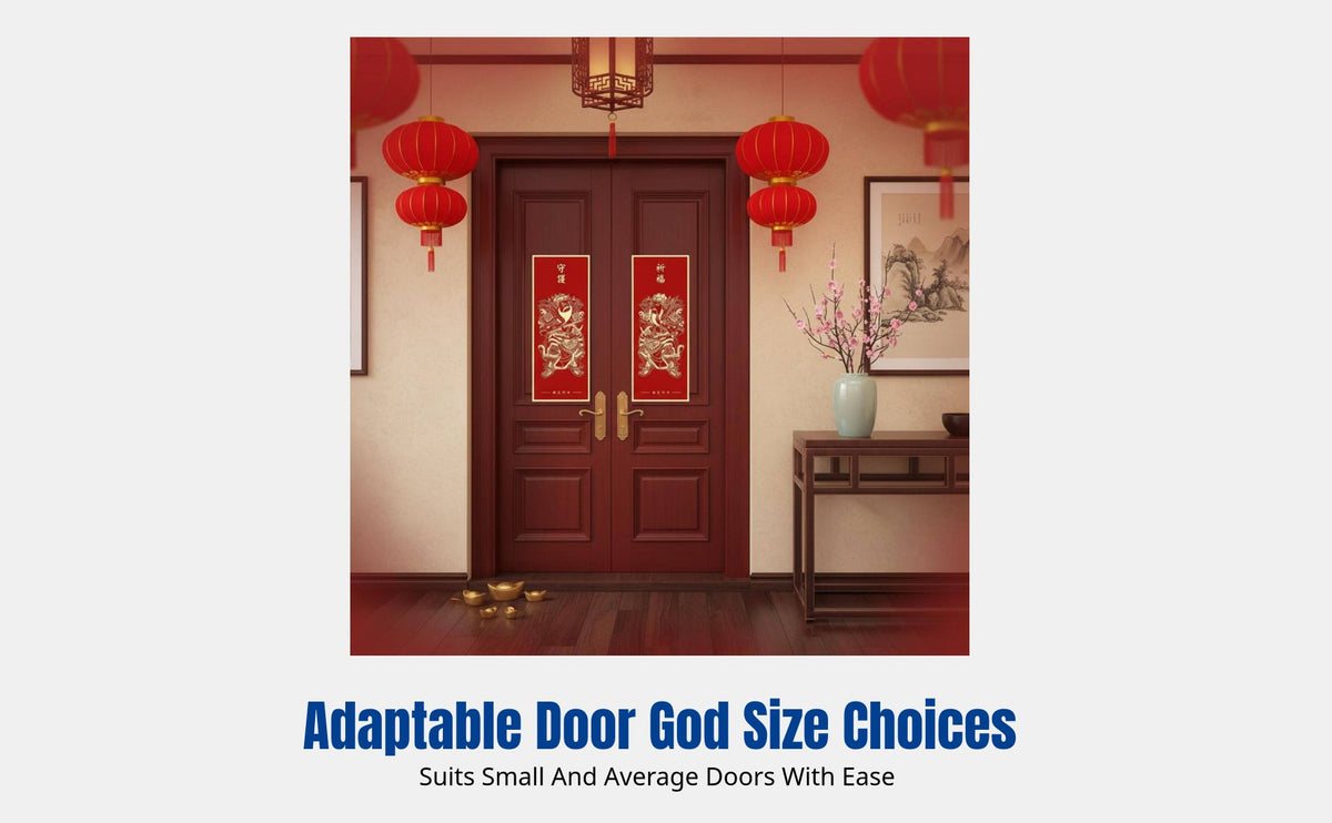 Year of the Horse Door Protector Couplets, Seasonal Holiday Decorative Stickers, Chinese New Year Creative Door Decals