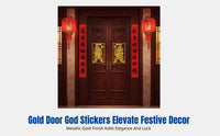 Door Protector Sticker, Single Door, Wealth God, Festive Blessing & Fortune, Protective Home Symbol