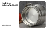 Large Capacity Insulated Food Container, 304 Stainless Steel Lunch Box, 3compartment Portable Tiffin for Students, Restaurant, Meal container