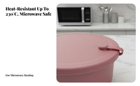 Microwave Safe Silicone Food Container, Leakproof, Portable Lunch Box