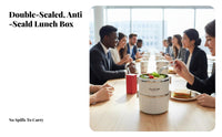 Stainless Steel Insulated Lunch Box, Double Compartment Bento for Office, School