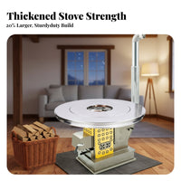 Heating Stove, Rural Winter, New Thickened Smokeless Wood Integrated Fireplace, Five-Stage burning, Circulating Heating
