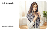 Lace Bridal Headscarf for Women, Stylish Scarf, Wedding, Photoshoot