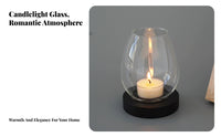 Glass Dome Candle Holder, Round Chinese Style Aromatherapy Stand, Romantic Table Centerpiece