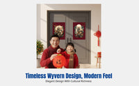2025 Wyvern Year Door Protector Sticker, National Trend Couplets, Chinese New Year Wall Art, Housewarming, Entrance Decor