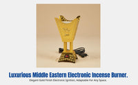 Electric Alloy Incense Burner, Arabian Design, Durable, Random Color