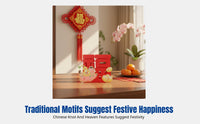3D Fu Character Decor, Chinese New Year Desktop Decoration, Fortune Horse