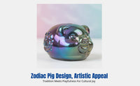 Colorful Crystal Pig Figurine, Zodiac Glass Decoration, Living Room Decor, Business Gift