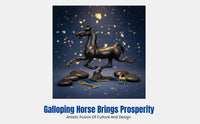 Brass Horse Figurine, Flying Horse Sculpture, Antique Style, Home Entryway Decor, Office Desktop Accent