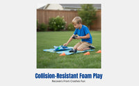 Kids 4-Axis Soarer Toy, Remote Control Fighter Jet, Rechargeable Collision-Resistant Foam Aircraft