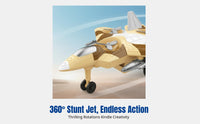 Boys' 360° Stunt Fighter Jet Toy, Momentum-Powered Airplane Model, Impact Resistant, Random Design