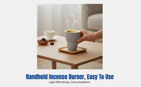 Minimalist Modern Gray Incense Burner, Handheld Heater, European Design, Middle Eastern Event