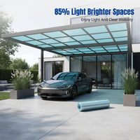 Fiberglass Sunroom Panel, FRP Transparent Roofing Sheet, Rainproof, Heat Insulation, Multi-Thickness