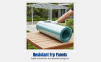 FRP Daylighting Panel, Transparent, Rainproof, Outdoor Shade for Greenhouse, Sunroom, Carport