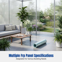 FRP Daylighting Panel, Transparent, Rainproof, Outdoor Shade for Greenhouse, Sunroom, Carport